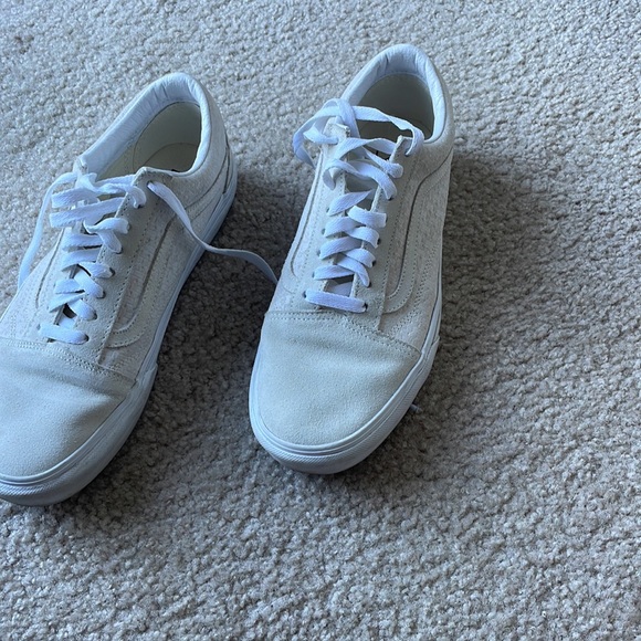 Vans old skool platform in textured cream suede - Picture 5 of 7